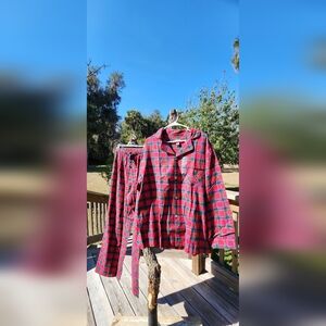 St. John's Bay Plaid 100% Cotton flannel Men's Pajamas. Size L. NWT.